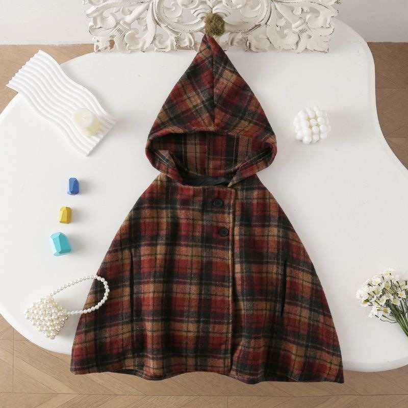 Winter Clothing Baby - معطف كاب منقوش للفتيات، معطف أطفال