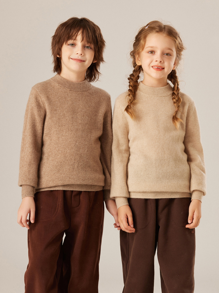 Winter Clothing Colors - الأطفال سترة الكشمير المعنقة وهمية الرقبة