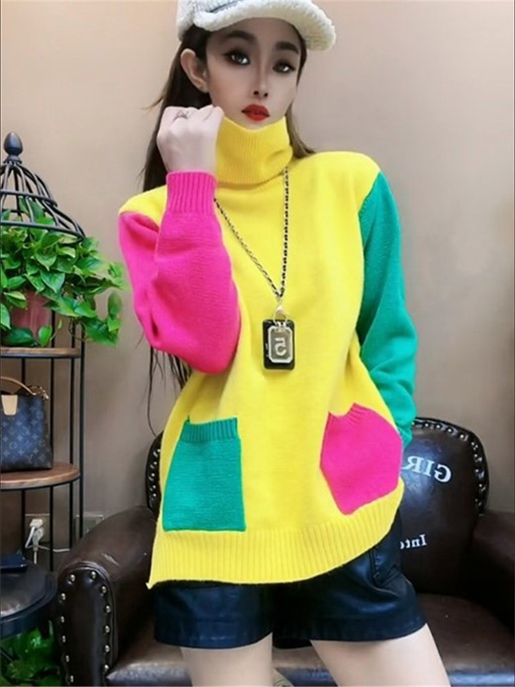 Winter Clothing Colors - ألوان غير رسمية سترات محبوكة مرقعة