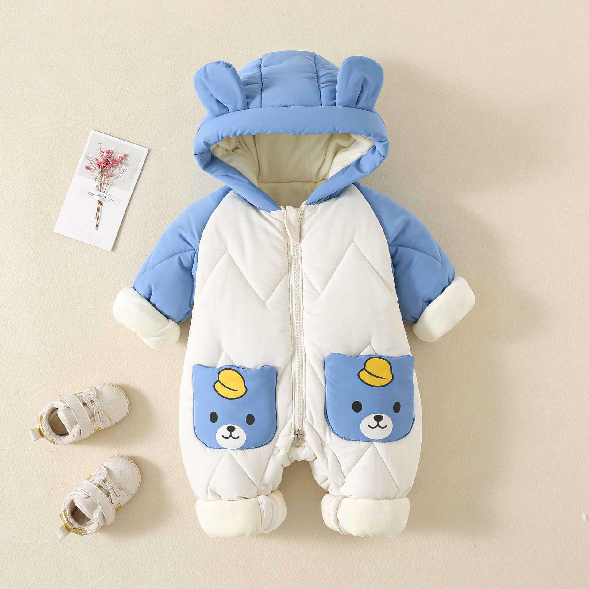 Winter Clothing Baby - ملابس خارجية شتوية للأطفال مبطنة بالفرو