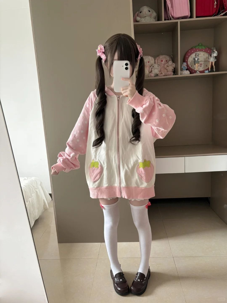 Winter Clothing Fashion - اليابانية الحلو Kawaii معطف مقنع المرأة
