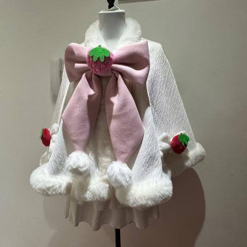 Winter Clothing Aesthetic - الشتاء اليابانية الحلو JK الوردي عباءة