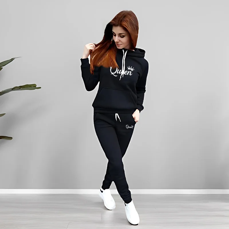 بدلة رياضية نسائية بطباعة حروف - مراجعة Winter Clothing Fashion وسعره