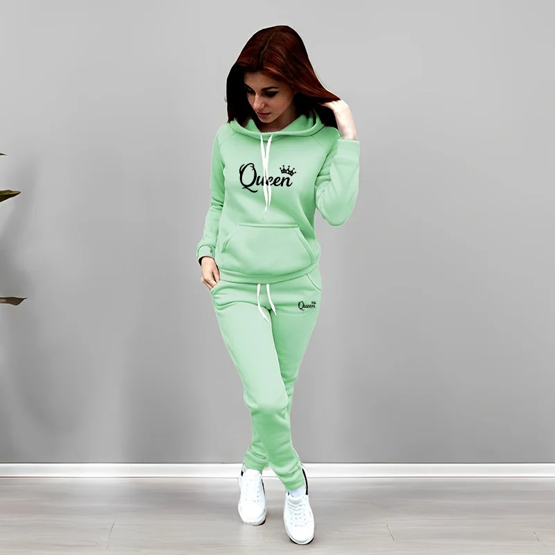 بدلة رياضية نسائية بطباعة حروف - مراجعة Winter Clothing Fashion وسعره