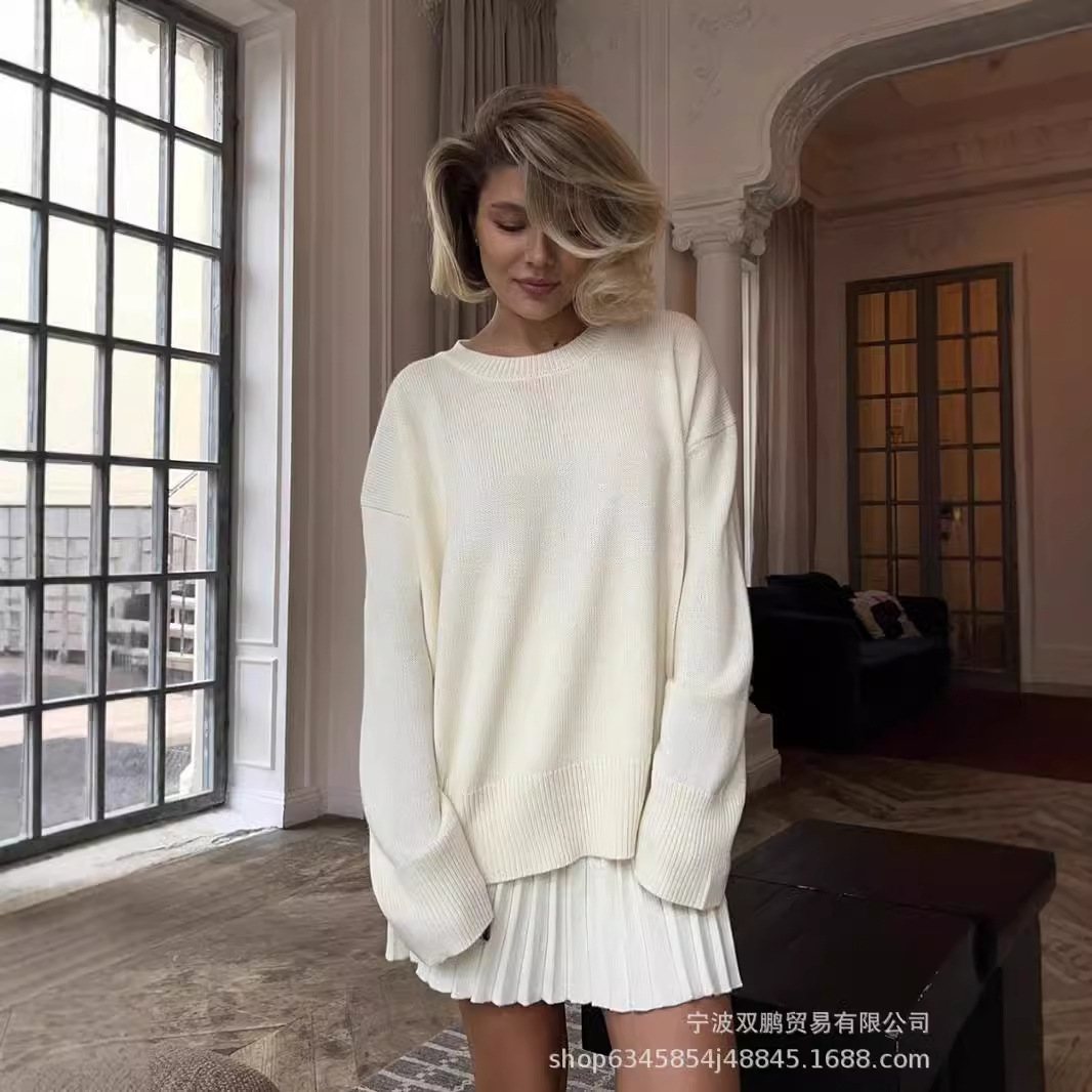 الخريف بلون سترة ذات عنق دائرى - مراجعة Clothing Style Winter وسعره