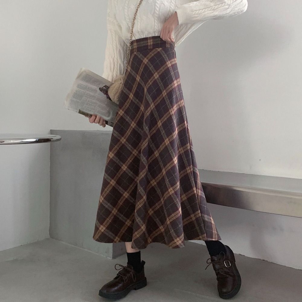 ارتفاع الخصر الرجعية منقوشة تن - مراجعة Winter Clothing Aesthetic وسعره