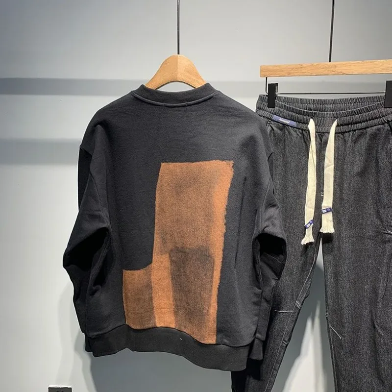 بلوفر رجالي أسود مطبوع عليه رس - مراجعة Winter Clothing Aesthetic وسعره