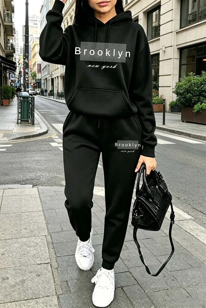 بدلة رياضية نسائية مطبوعة، هود - مراجعة Winter Clothing Fashion وسعره