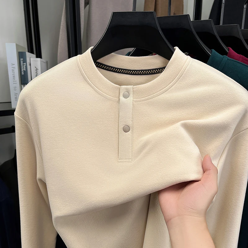 بلوفر رجالي فضفاض بياقة هينلي، - مراجعة Winter Cloth وسعره