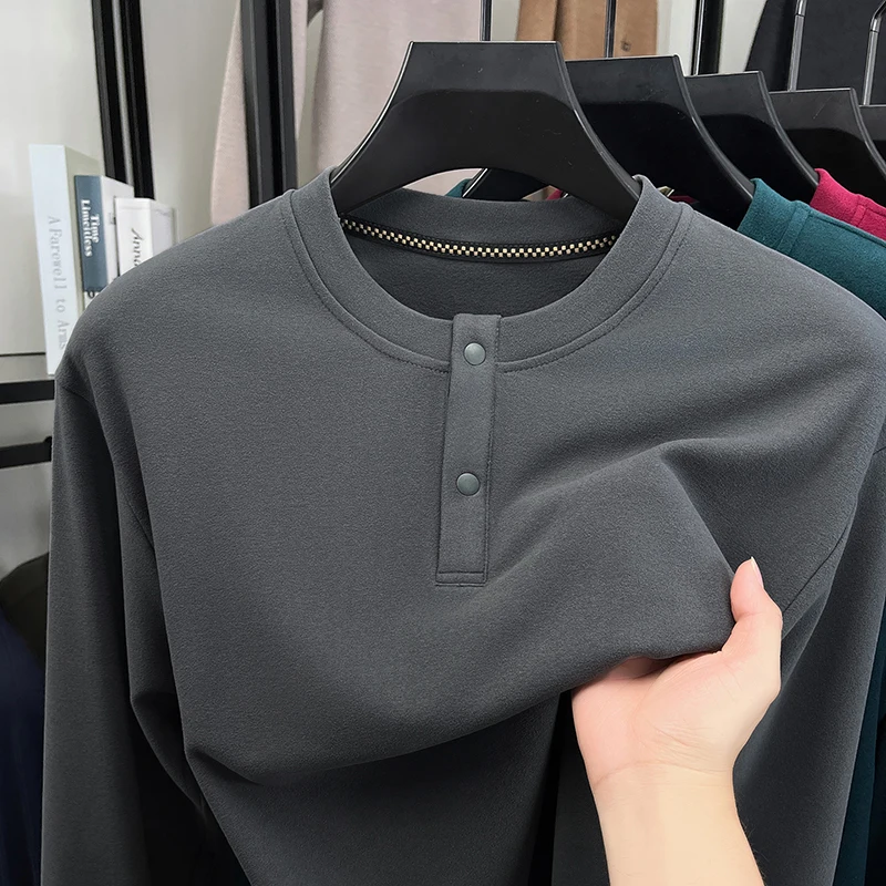 بلوفر رجالي فضفاض بياقة هينلي، - مراجعة Winter Cloth وسعره