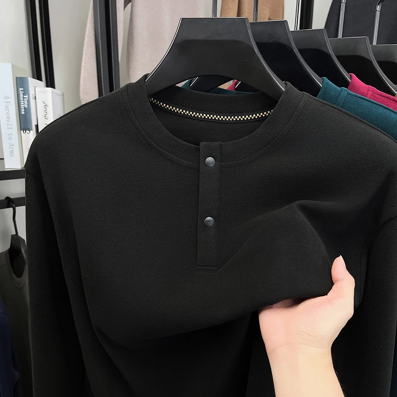 بلوفر رجالي فضفاض بياقة هينلي، - مراجعة Winter Cloth وسعره