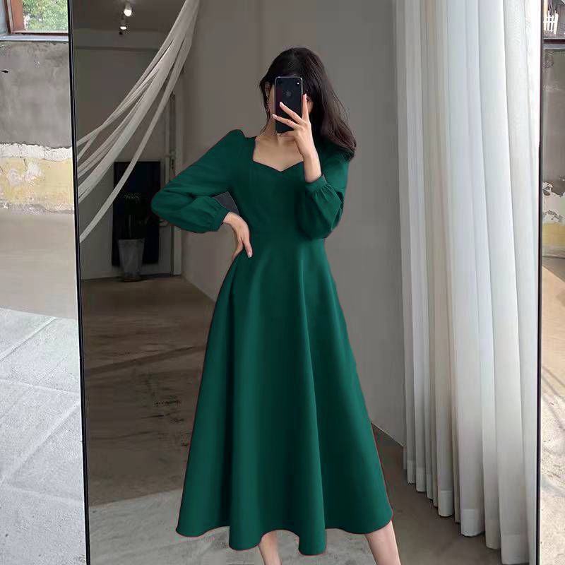 فستان ميدي أسود للمرأة ، كم طو - مراجعة Winter Clothing Colors وسعره