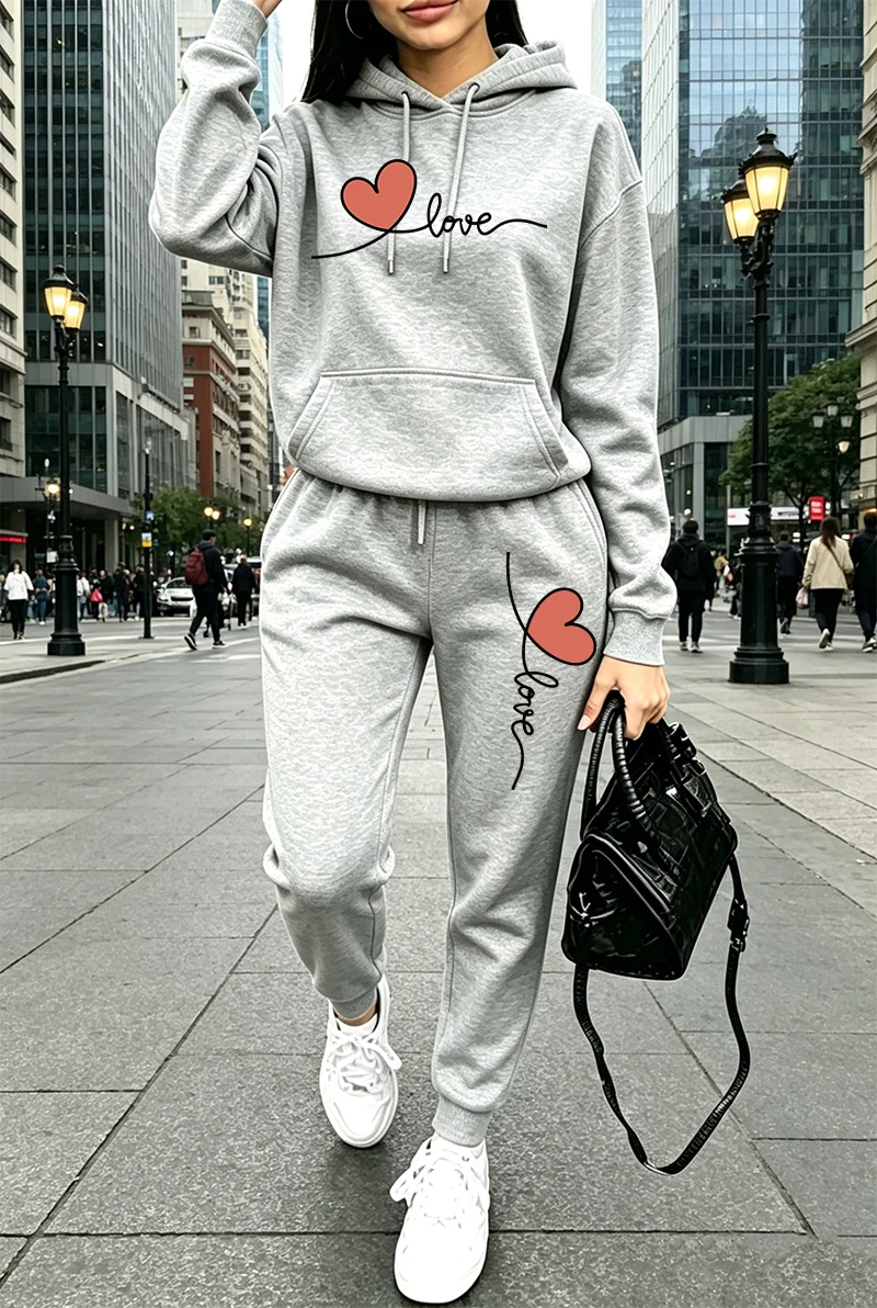 بدلة رياضية نسائية مطبوعة بأكم - مراجعة Winter Clothing Fashion وسعره